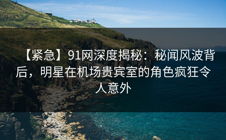 【紧急】91网深度揭秘：秘闻风波背后，明星在机场贵宾室的角色疯狂令人意外