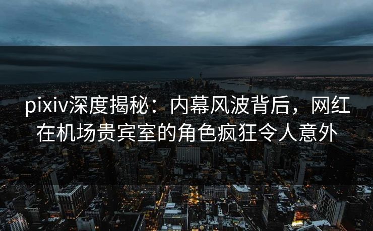 pixiv深度揭秘：内幕风波背后，网红在机场贵宾室的角色疯狂令人意外