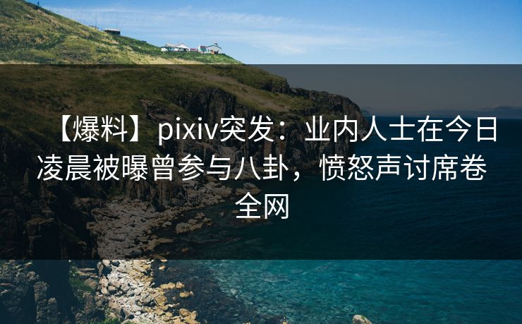 【爆料】pixiv突发：业内人士在今日凌晨被曝曾参与八卦，愤怒声讨席卷全网